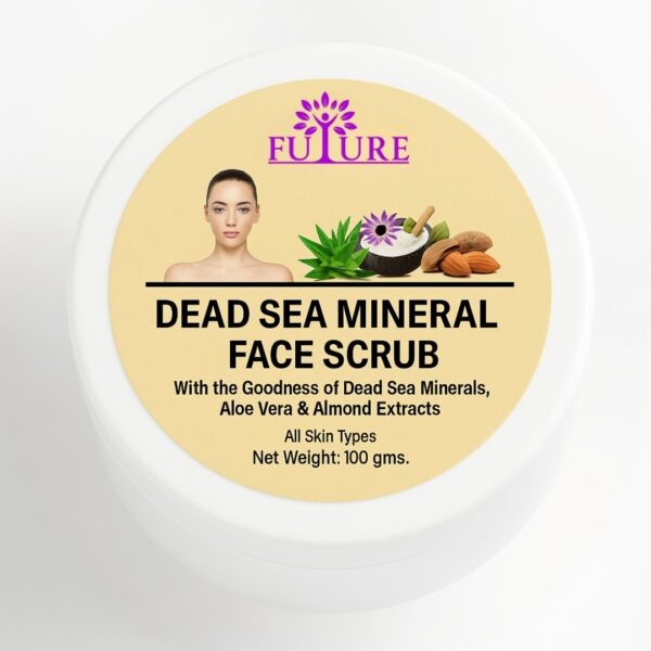 FUTURE Dead Sea Mineral Face Scrub with Aloe Vera & Almond Extracts – 100 gm