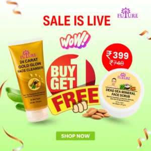 BUY 1, GET 1: 24 Carat Gold Glow Face Cleanser + Dead Sea Mineral Face Scrub + Free Shipping